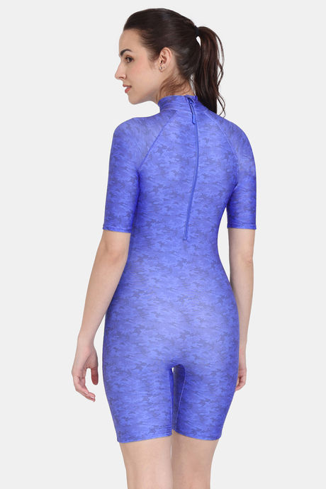 Zelocity Padded Swimsuit With Zipper - Amparo Blue — image 3